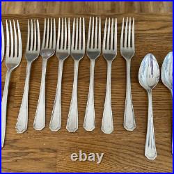 Vintage Insignia Plate 71 Pieces Grecian Silver Plated Cutlery in Wooden Canteen