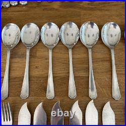 Vintage Insignia Plate 71 Pieces Grecian Silver Plated Cutlery in Wooden Canteen