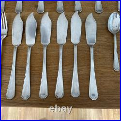 Vintage Insignia Plate 71 Pieces Grecian Silver Plated Cutlery in Wooden Canteen