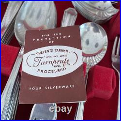 Vintage Insignia Plate 71 Pieces Grecian Silver Plated Cutlery in Wooden Canteen