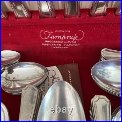 Vintage Insignia Plate 71 Pieces Grecian Silver Plated Cutlery in Wooden Canteen