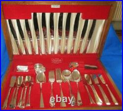 Vintage Insignia Silver Plated Canteen Of Cutlery 67 Piece In Oak Box