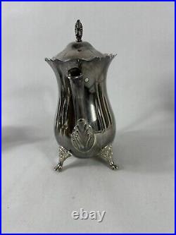 Vintage International Silver Co. 4 Piece Silver Plate Coffee and Tea Set