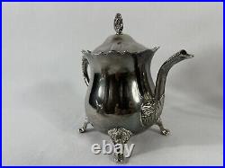 Vintage International Silver Co. 4 Piece Silver Plate Coffee and Tea Set