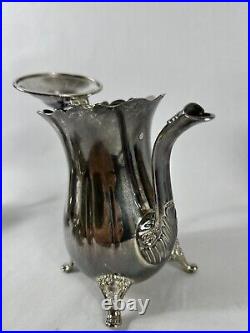 Vintage International Silver Co. 4 Piece Silver Plate Coffee and Tea Set