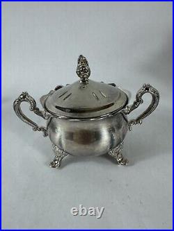 Vintage International Silver Co. 4 Piece Silver Plate Coffee and Tea Set