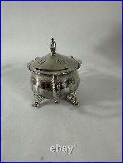 Vintage International Silver Co. 4 Piece Silver Plate Coffee and Tea Set