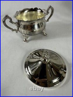 Vintage International Silver Co. 4 Piece Silver Plate Coffee and Tea Set