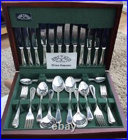 Vintage John Turton Silver Plated Canteen Of Cutlery 44 Piece Set In Lined Box