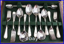 Vintage John Turton Silver Plated Canteen Of Cutlery 44 Piece Set In Lined Box