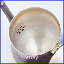 Vintage Leonard 4 Piece Silver plate Teapot Sugar Creamer Oval Serving Tray Set