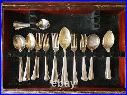 Vintage Ludlam Grecian 64 piece Silver plated EPNS A1 Cutlery Canteen 8 person