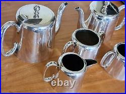 Vintage Mid-Century Silver Plate 5 Piece Tea/Coffee Set