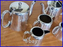 Vintage Mid-Century Silver Plate 5 Piece Tea/Coffee Set