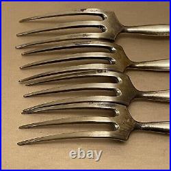 Vintage Mother Of Pear Brass Silver Plate 24 Piece Fruit Cutlery Set