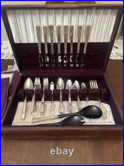 Vintage Nobility Plate Caprice Pattern Silverplate Silverware Flatware Set 69pc