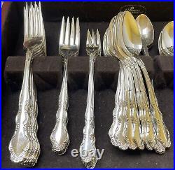 Vintage Nobility plate silverware Set of 110 Pieces Service For 12 With Case