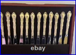Vintage Nobility plate silverware Set of 110 Pieces Service For 12 With Case