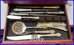 Vintage Nobility plate silverware Set of 110 Pieces Service For 12 With Case