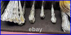 Vintage Nobility plate silverware Set of 110 Pieces Service For 12 With Case