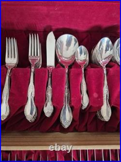 Vintage Noritake 110 Piece Silver Plated Canteen Wooden Cased Cutlery Set