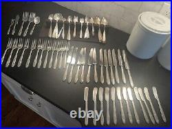 Vintage Oneida Community Plate Grosvenor Silver Plate Set 98 Pieces
