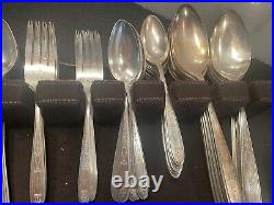 Vintage Oneida Community Plate Grosvenor Silver Plate Set 98 Pieces