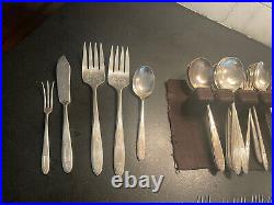 Vintage Oneida Community Plate Grosvenor Silver Plate Set 98 Pieces