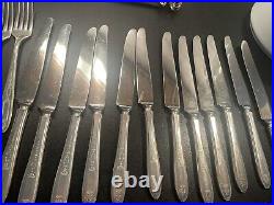 Vintage Oneida Community Plate Grosvenor Silver Plate Set 98 Pieces