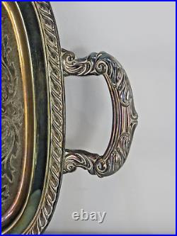 Vintage Oneida Silver Plated 5 Piece Footed Ornate Tea & Coffee Set