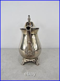 Vintage Oneida Silver Plated 5 Piece Footed Ornate Tea & Coffee Set