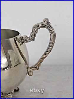 Vintage Oneida Silver Plated 5 Piece Footed Ornate Tea & Coffee Set