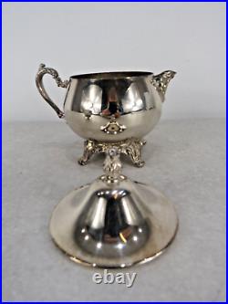 Vintage Oneida Silver Plated 5 Piece Footed Ornate Tea & Coffee Set