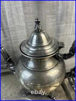 Vintage Oneida USA Silver Plate 5-piece Coffee/Tea Service Set with Tray