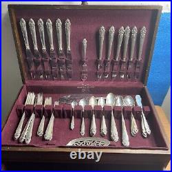 Vintage Prestige Plate Silverware Lot With Storage Chest Mixed Lot of 76 Pieces