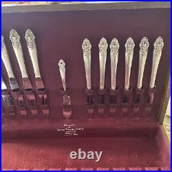 Vintage Prestige Plate Silverware Lot With Storage Chest Mixed Lot of 76 Pieces