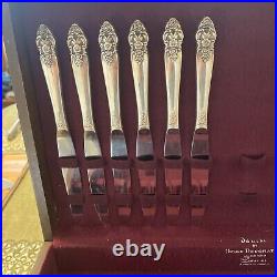 Vintage Prestige Plate Silverware Lot With Storage Chest Mixed Lot of 76 Pieces