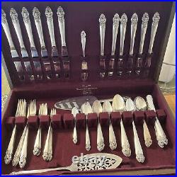 Vintage Prestige Plate Silverware Lot With Storage Chest Mixed Lot of 76 Pieces