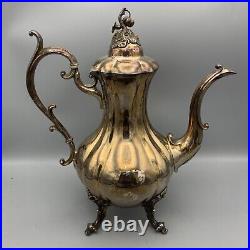 Vintage REED & BARTON 1795 Winthrop Silver Plated Tea Set 4 pieces