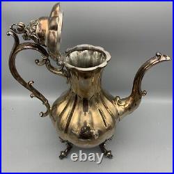 Vintage REED & BARTON 1795 Winthrop Silver Plated Tea Set 4 pieces
