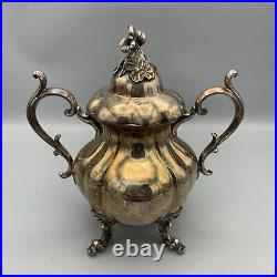 Vintage REED & BARTON 1795 Winthrop Silver Plated Tea Set 4 pieces