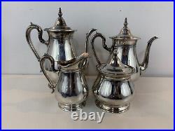 Vintage Reed 4 Barton Silver Plate Four Piece Tea set 4060