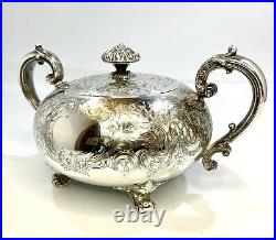 Vintage Reed & Barton Pattern 3765 Silver Plated 3 Piece Tea set Polished EUC
