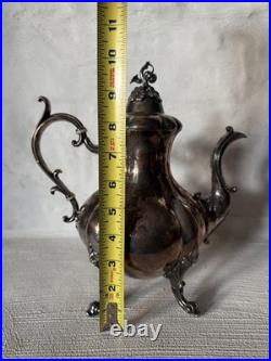 Vintage Reed and Barton Winthrop Tea Set Silver Plate 3-Piece Teapot Cream #1795