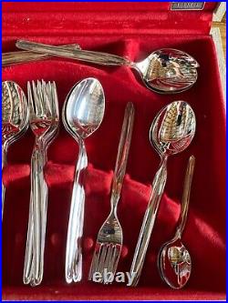 Vintage Retro MCM WMF Friodur silver plated cutlery set 46 Pieces Cased Rare