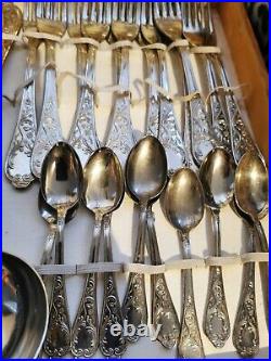 Vintage Rostfrei Solingen 800 Silver Plate Scroll Canteen Of Cutlery