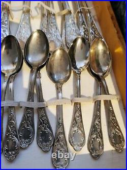 Vintage Rostfrei Solingen 800 Silver Plate Scroll Canteen Of Cutlery