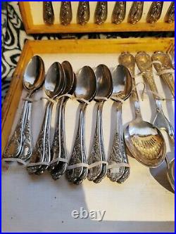 Vintage Rostfrei Solingen 800 Silver Plate Scroll Canteen Of Cutlery