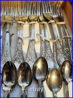Vintage Rostfrei Solingen 800 Silver Plate Scroll Canteen Of Cutlery