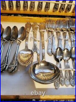 Vintage Rostfrei Solingen 800 Silver Plate Scroll Canteen Of Cutlery